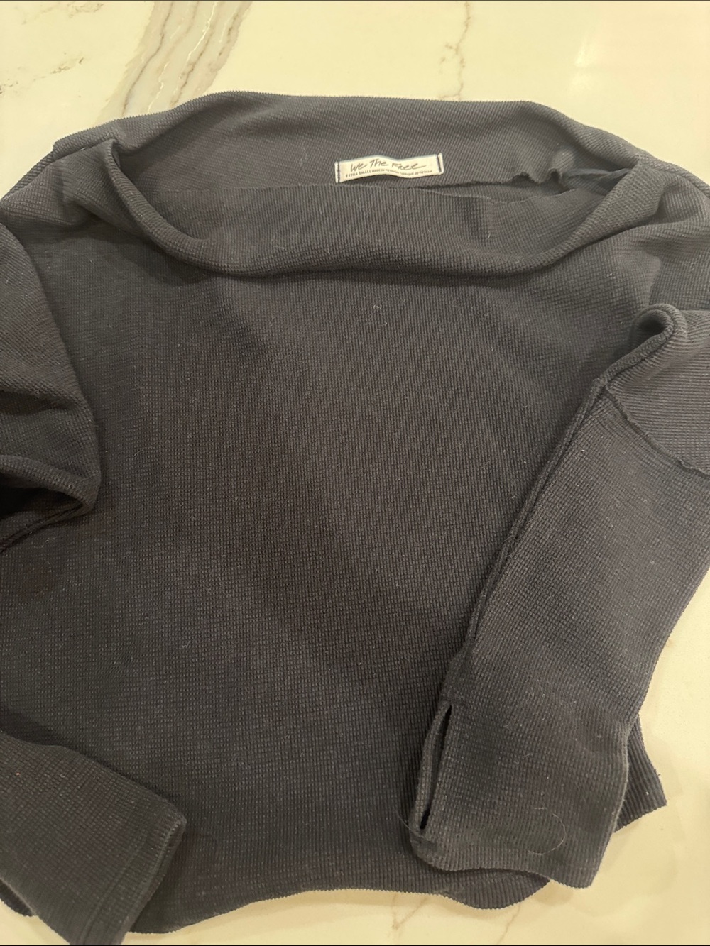 We The Free Women’s black Crewneck Thermal Sweater